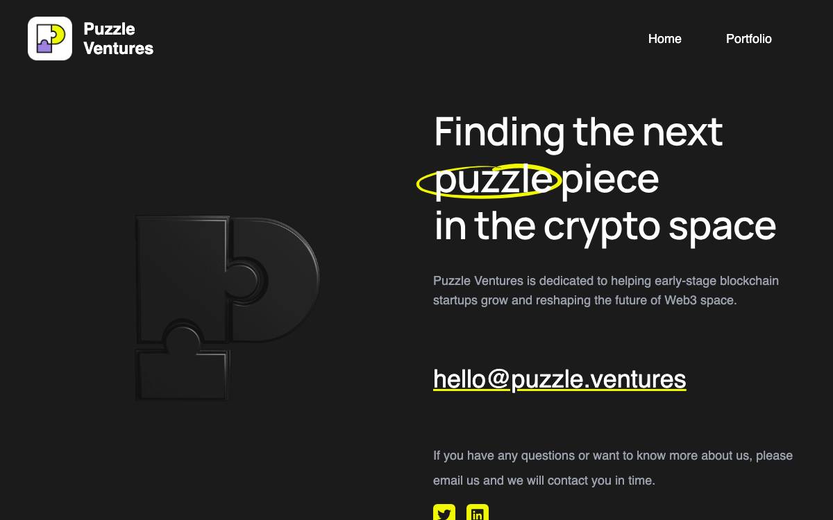 Puzzle Ventures website preview