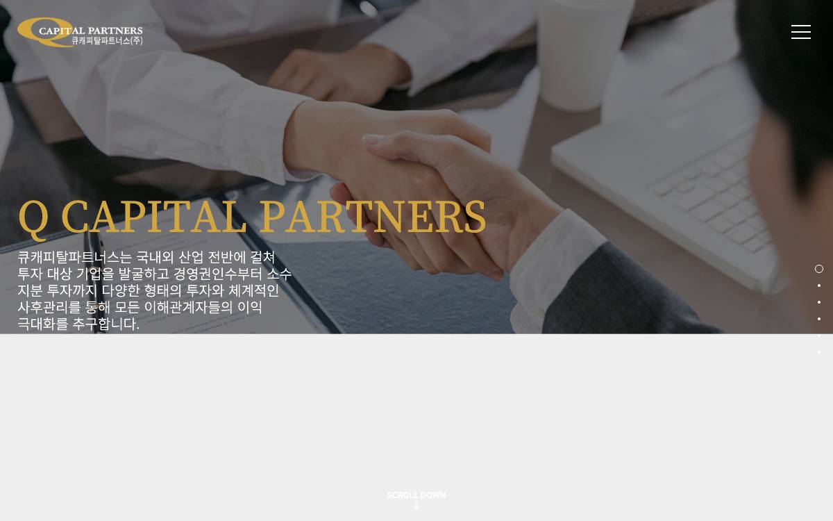 Q Capital Partners website preview