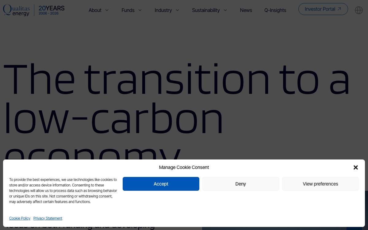 Q-Energy Private Equity, S.G.E.I.C., website preview