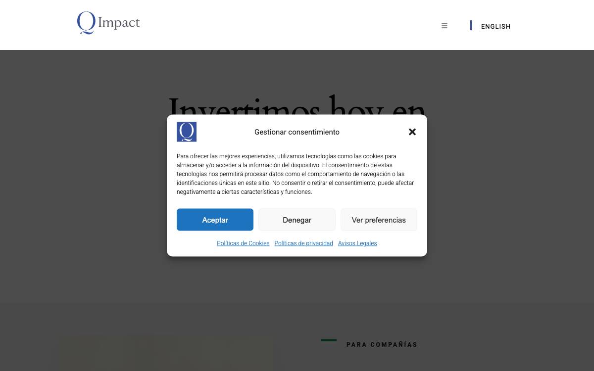 Q-Impact Investment Management S.G.E.I.C. website preview