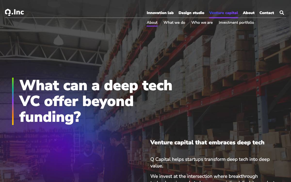 Q Venture Partners website preview