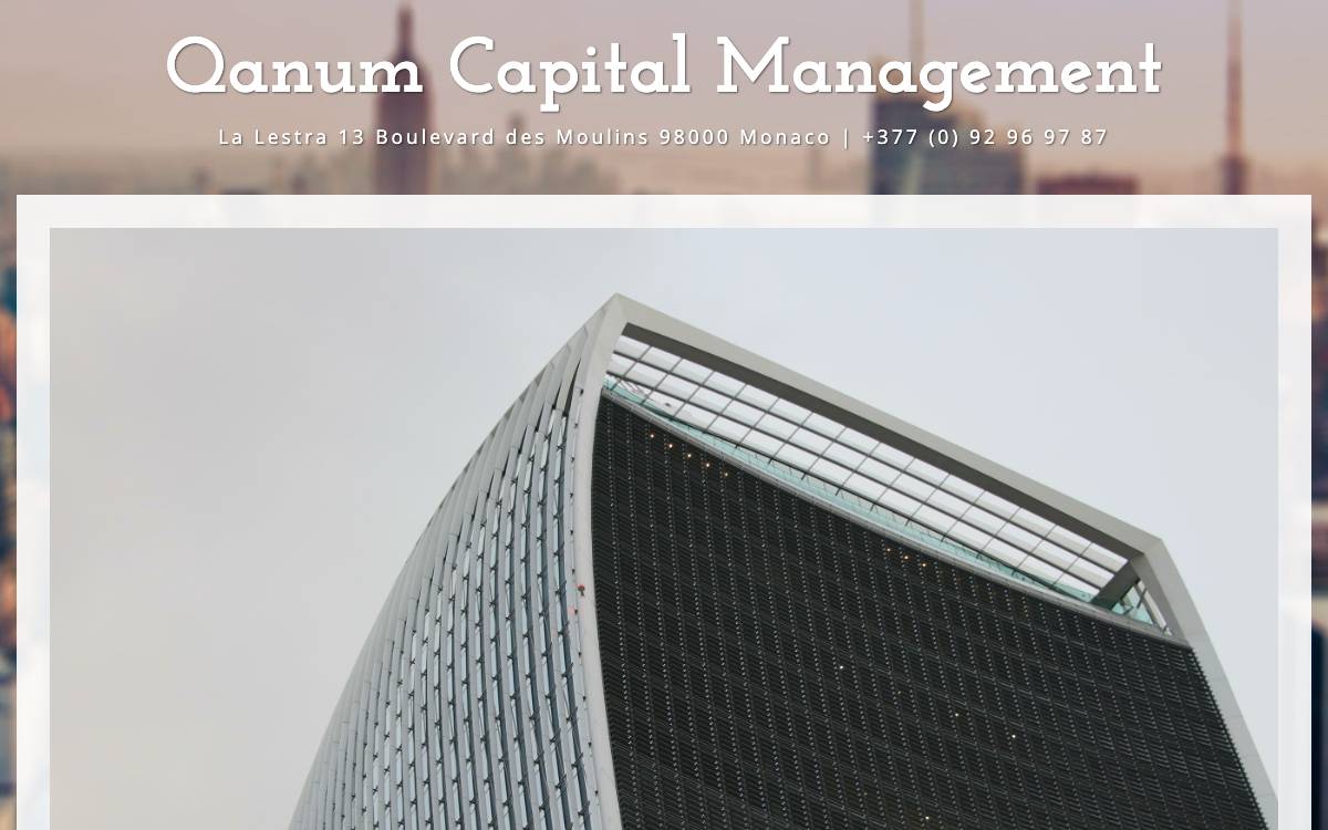 Qanum Capital Management website preview