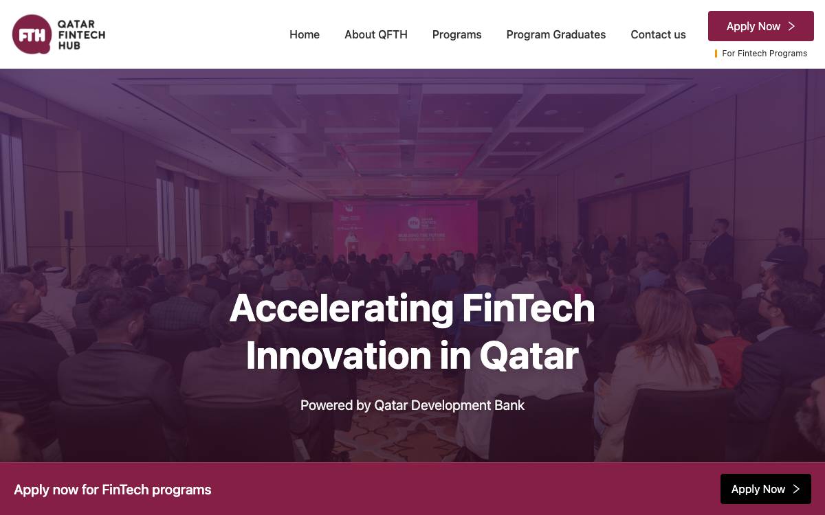Qatar FinTech Hub website preview