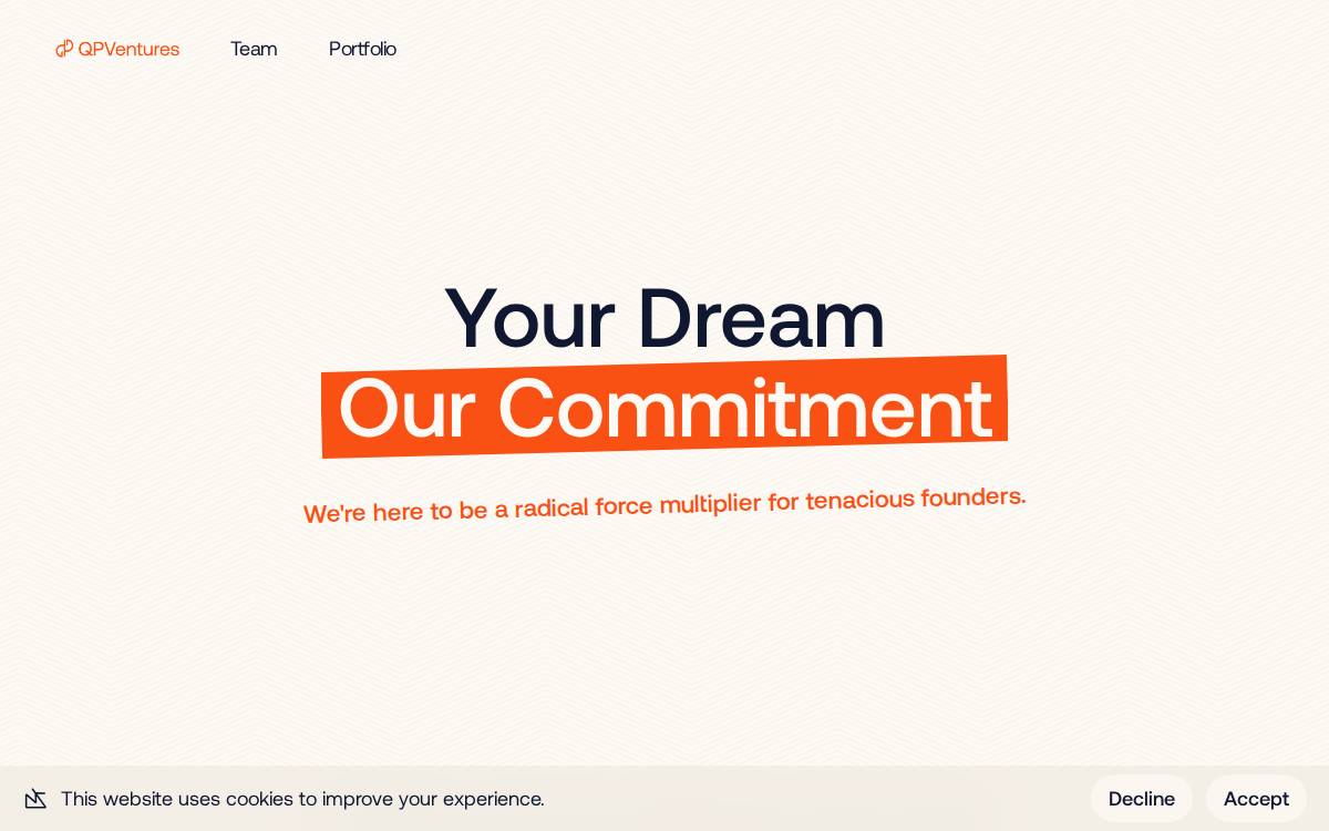 QP Ventures website preview
