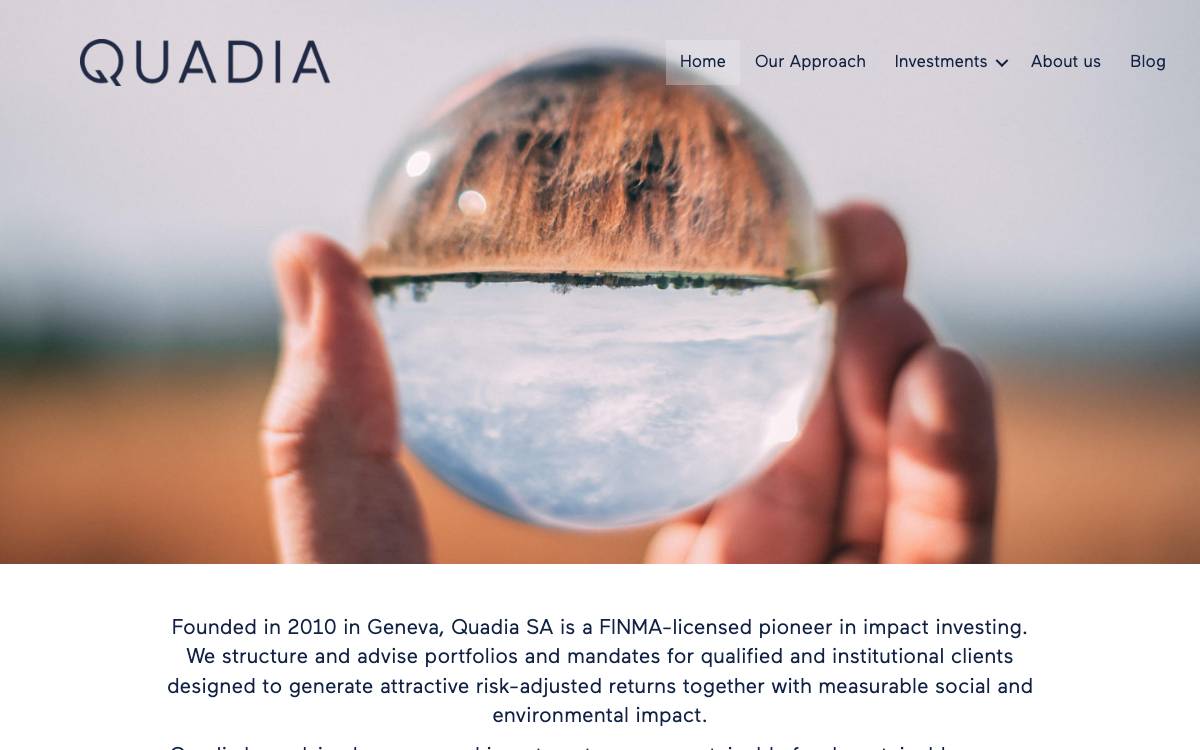 Quadia website preview