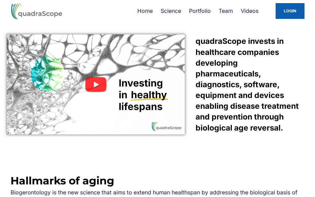 quadraScope Venture Fund website preview