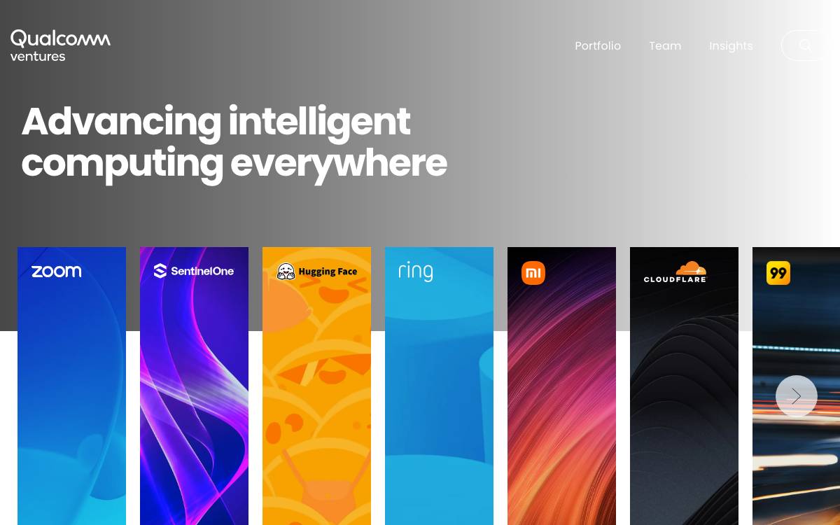 Qualcomm Ventures website preview