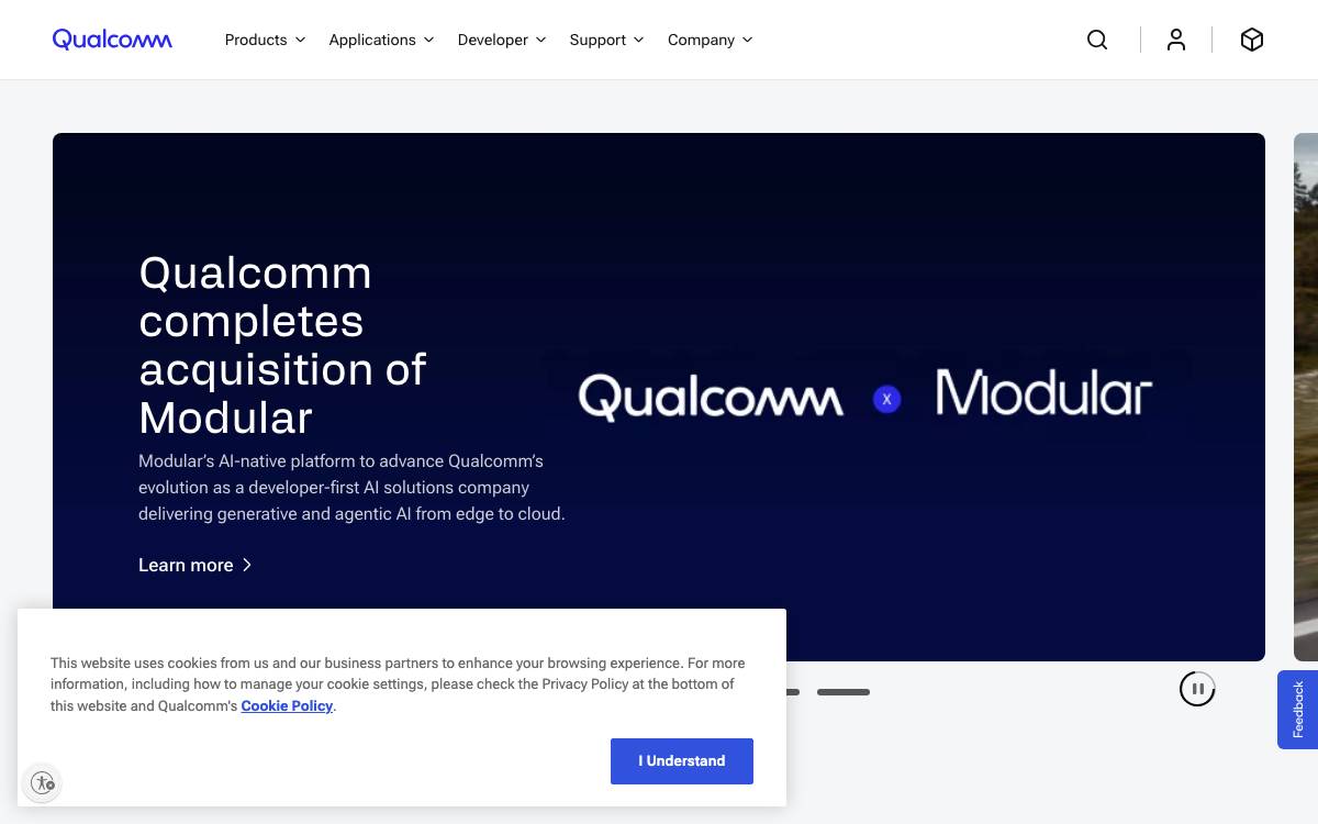 Qualcomm website preview