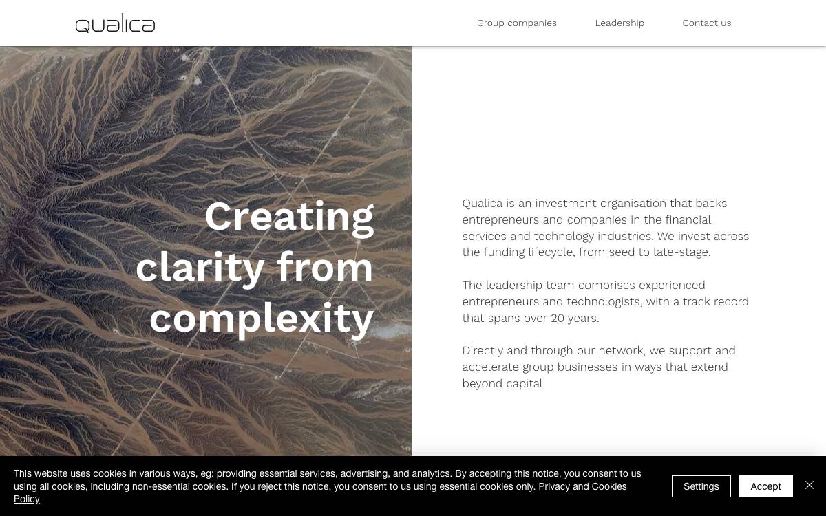 Qualica website preview