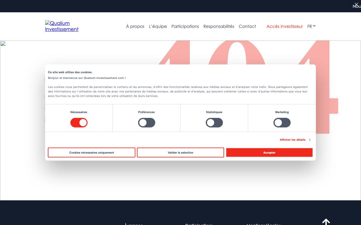 Qualium Investissement website preview