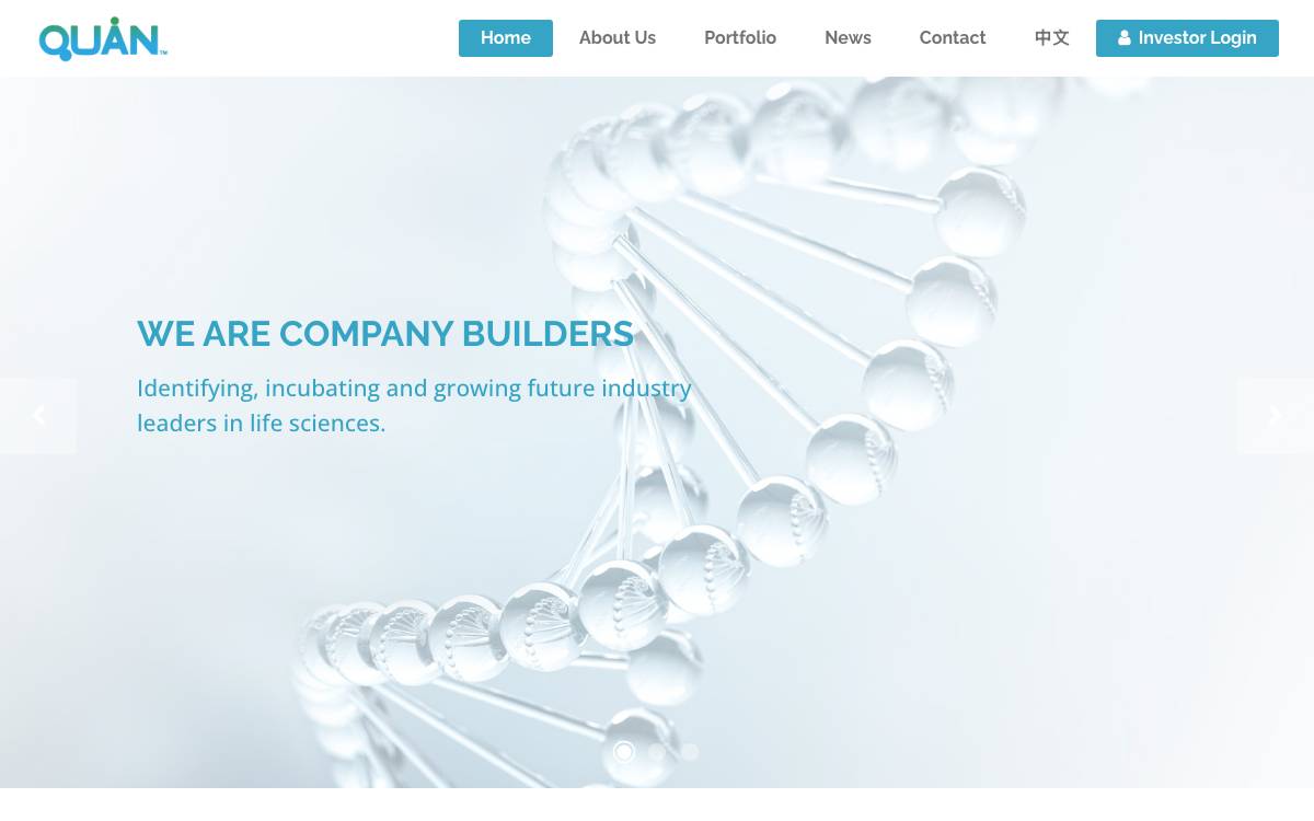 Quan Capital website preview