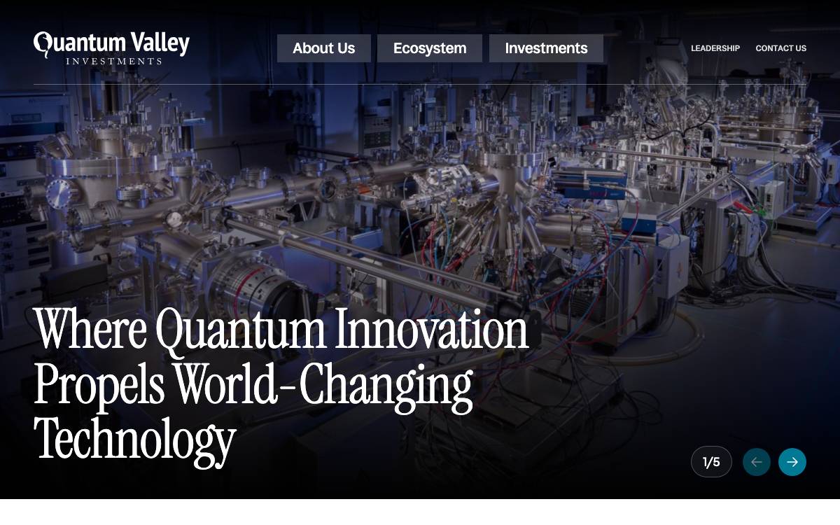 Quantum Valley Investments website preview