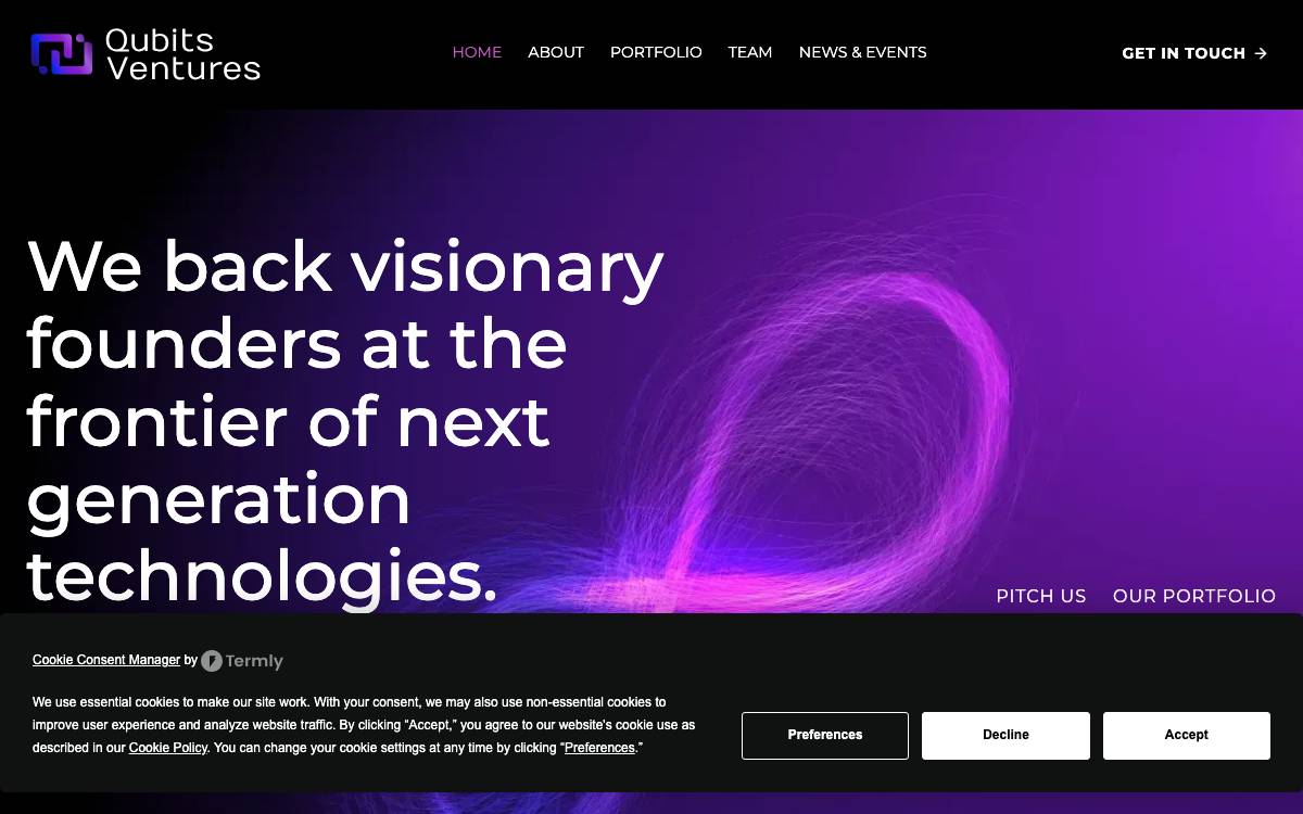 Qubits Ventures website preview