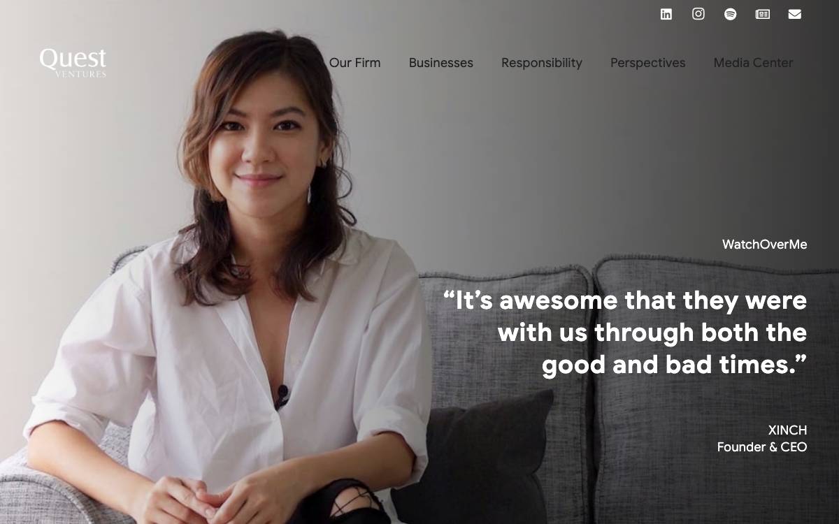 Quest Ventures website preview