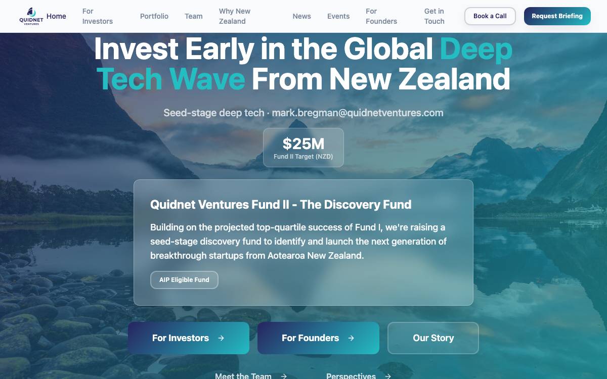 Quidnet Ventures website preview