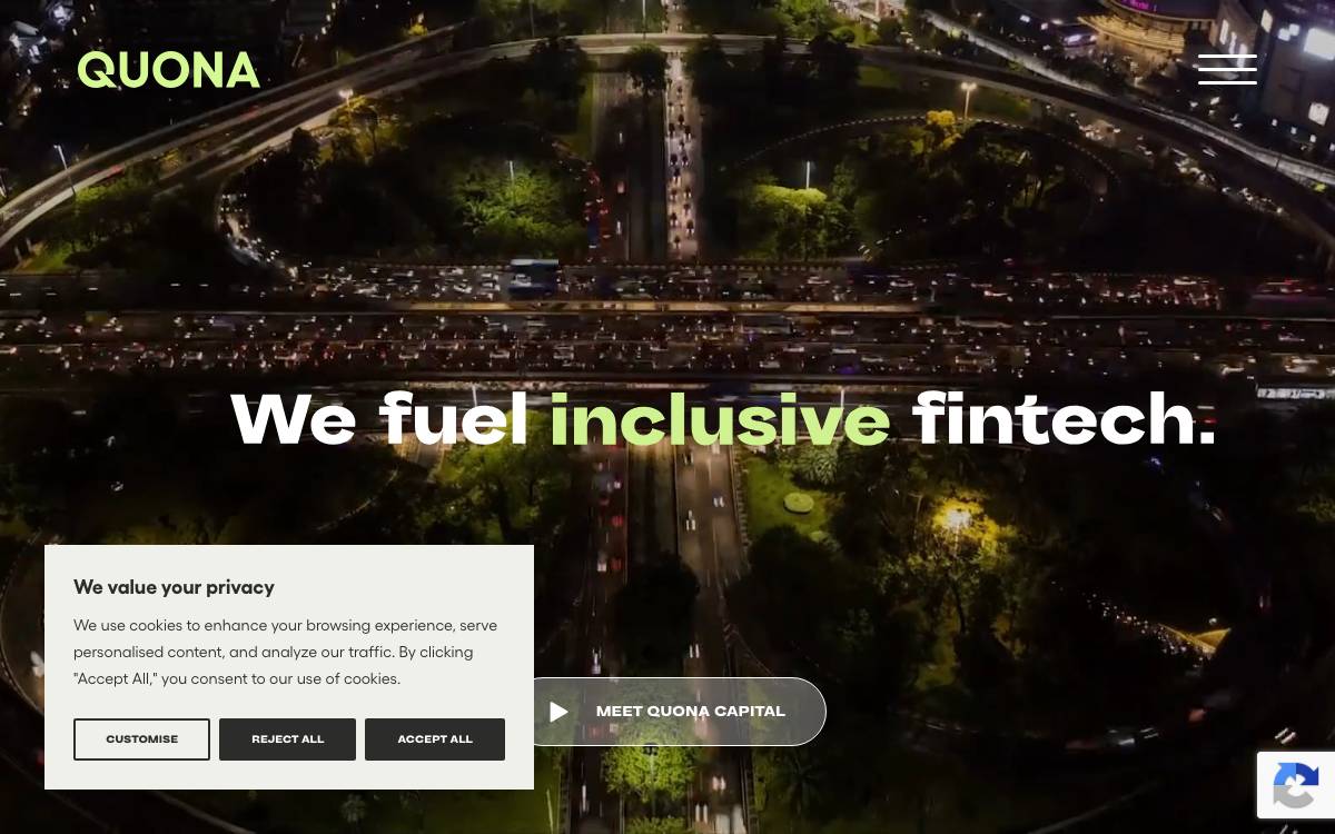 Quona Capital website preview