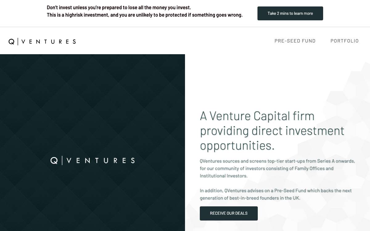 QVentures website preview