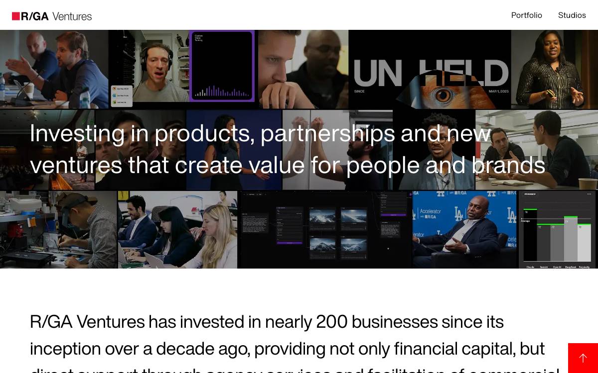 R/GA Ventures website preview