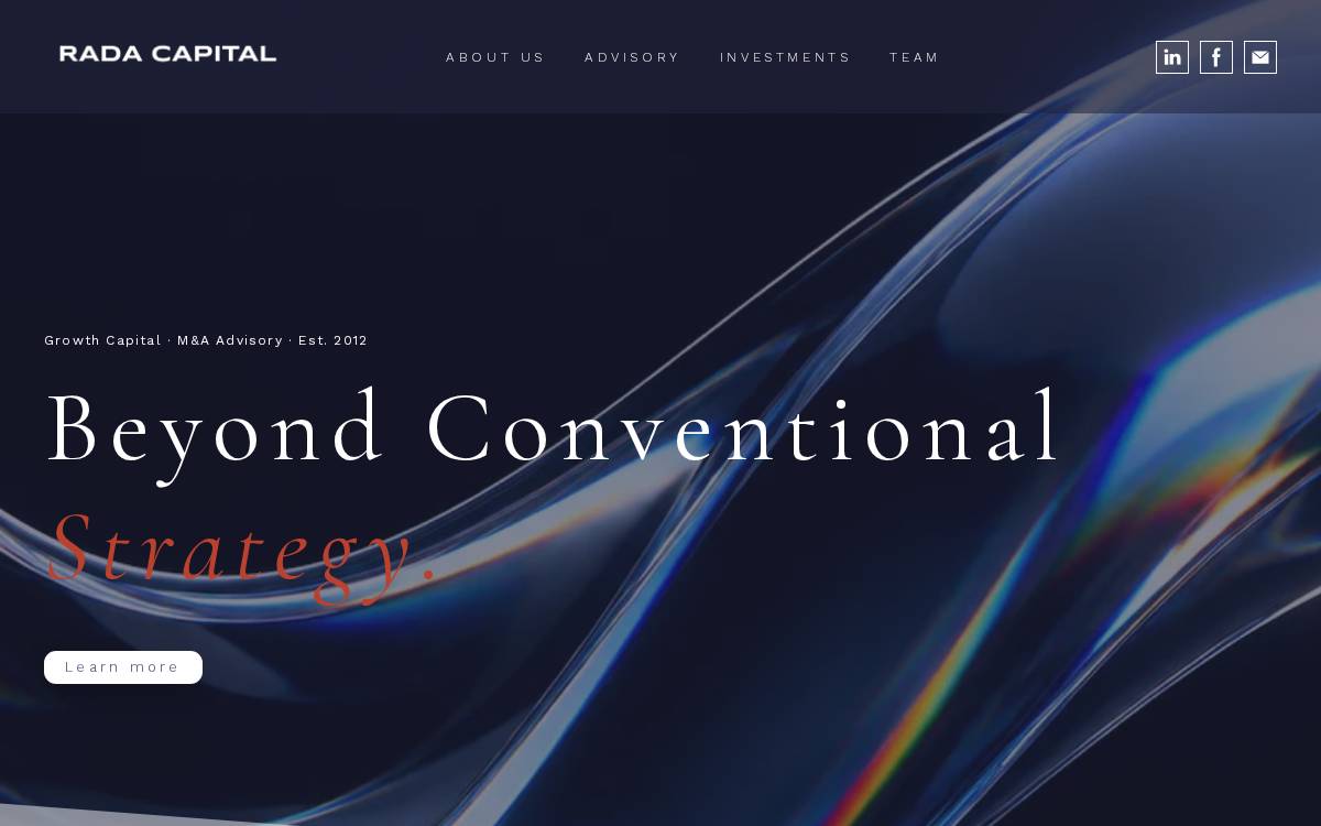 Rada Capital website preview