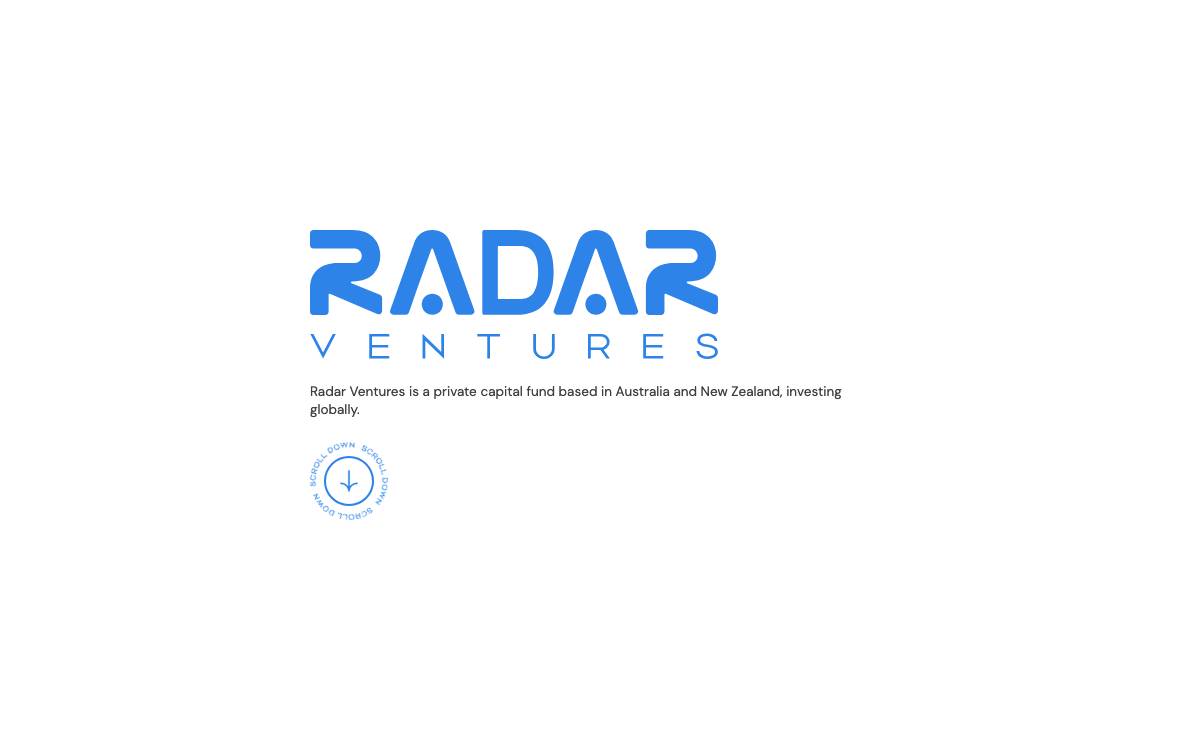 Radar Ventures website preview
