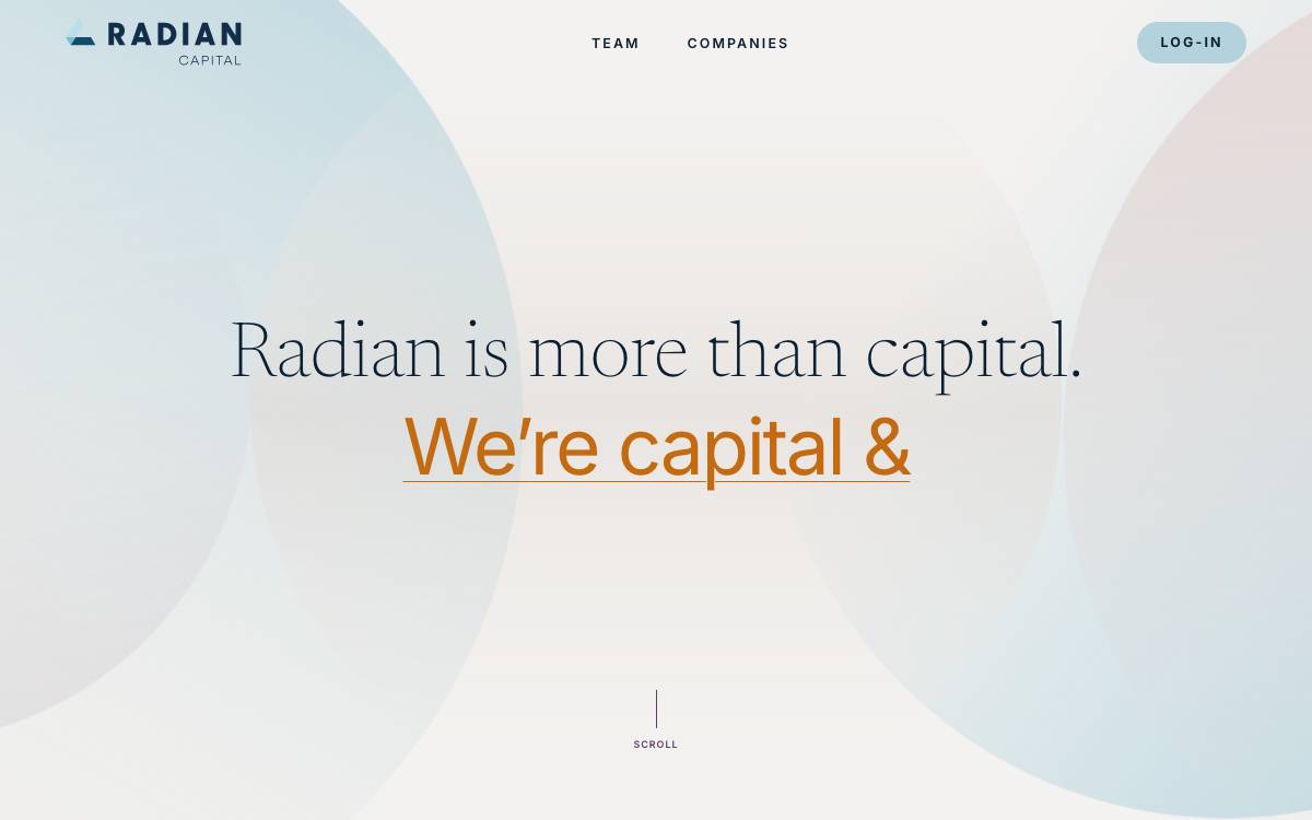 Radian Capital website preview
