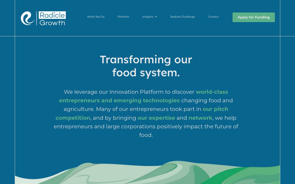Radicle Growth website preview