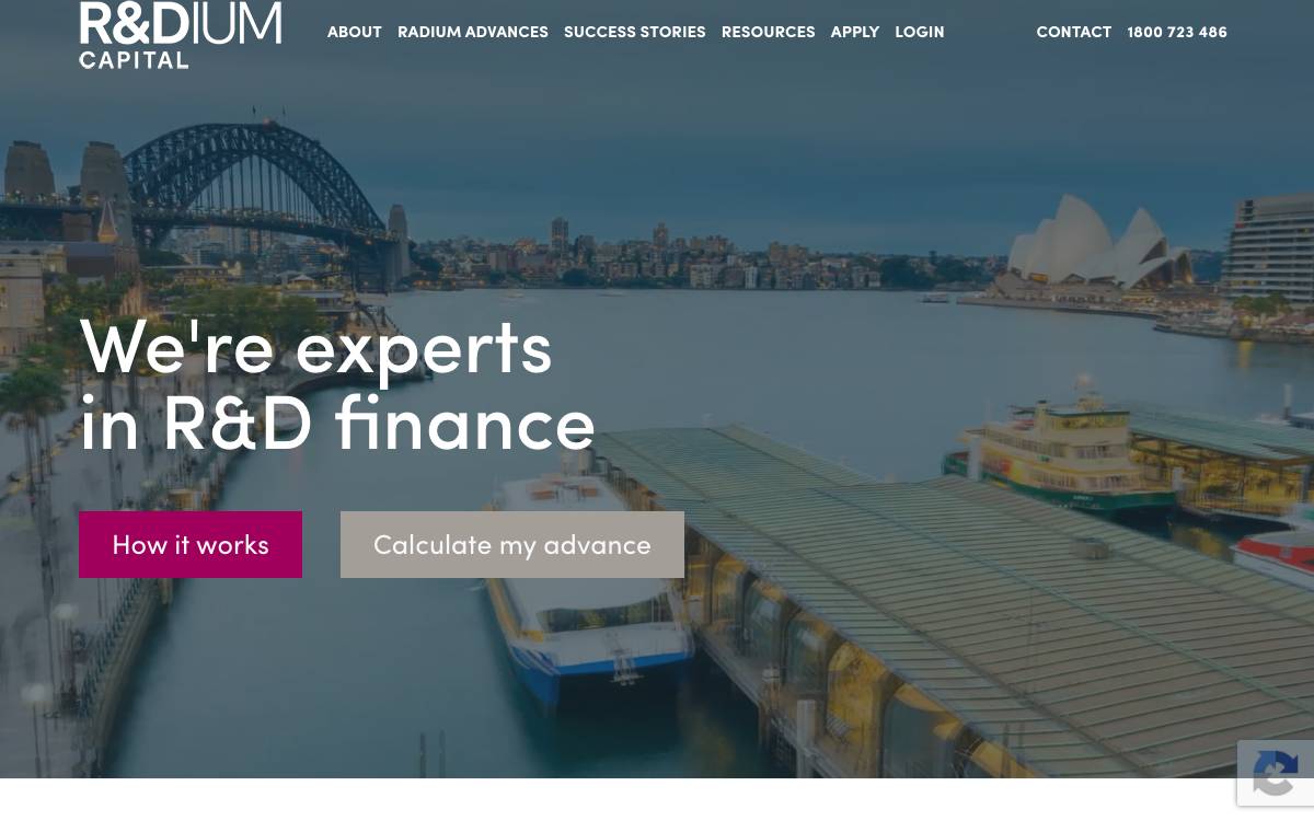 Radium Capital website preview