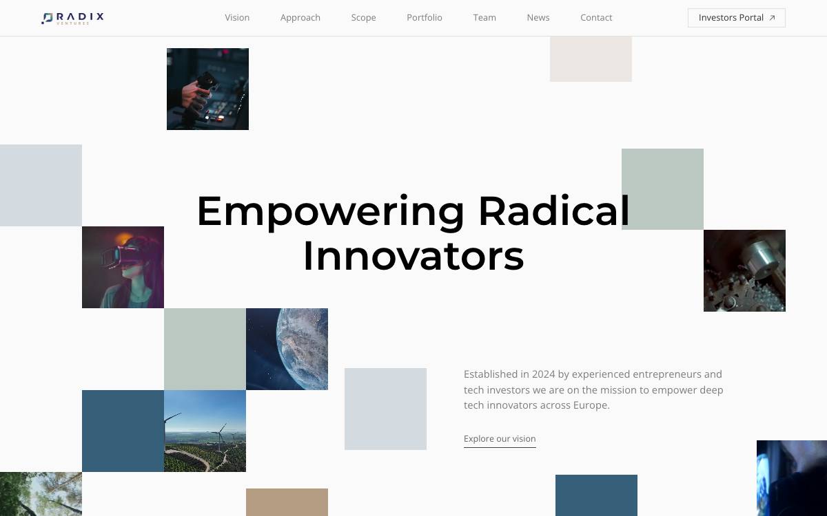 Radix Ventures website preview
