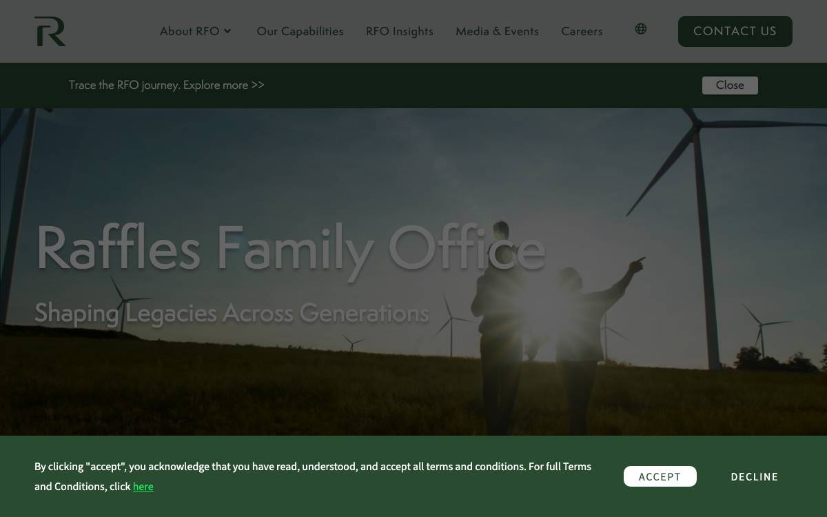 Raffles Family Office website preview