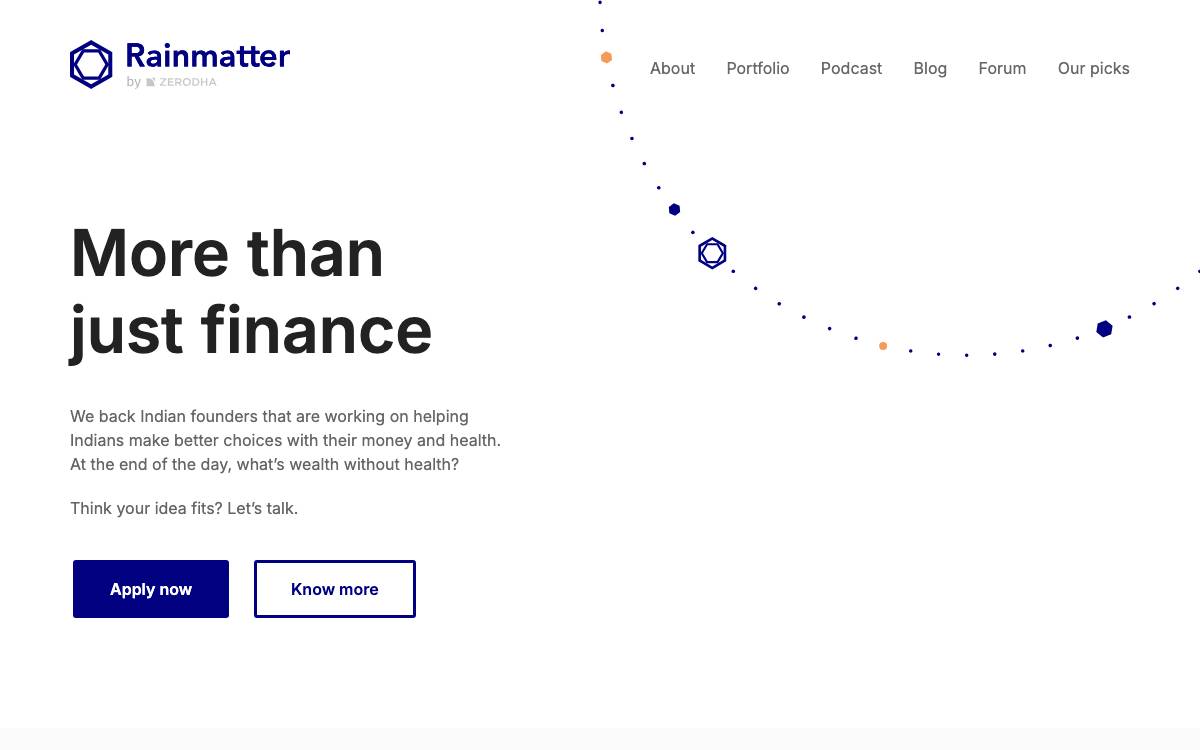 Rainmatter website preview