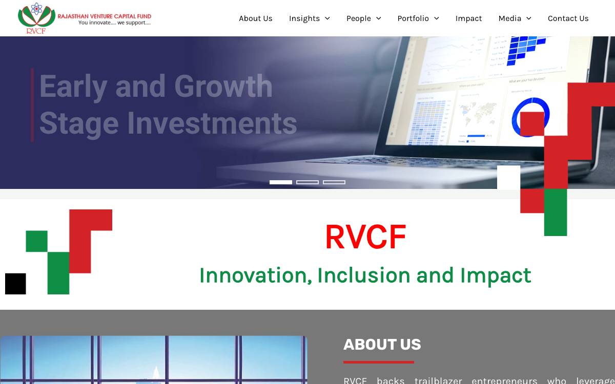 Rajasthan Venture Capital Fund website preview