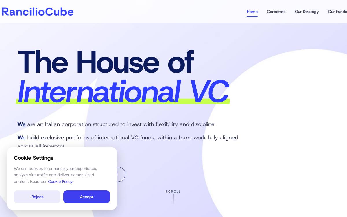 Rancilio Cube website preview