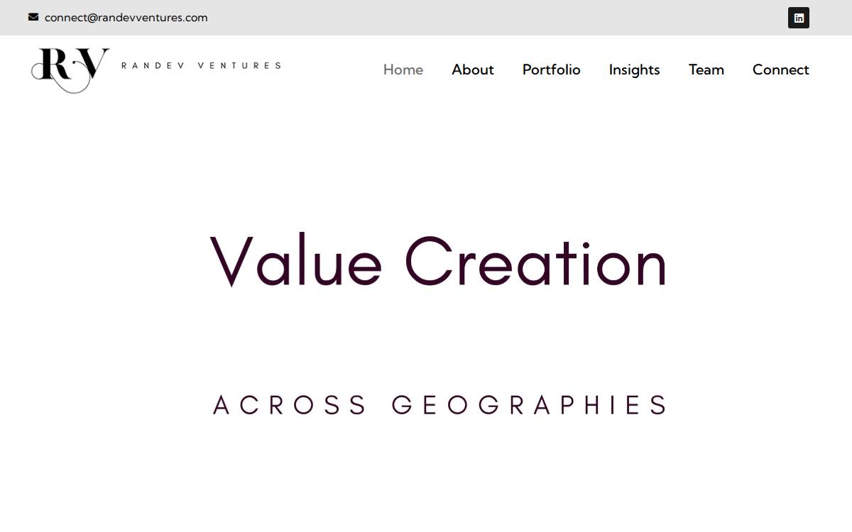 Randev Ventures Family Office website preview