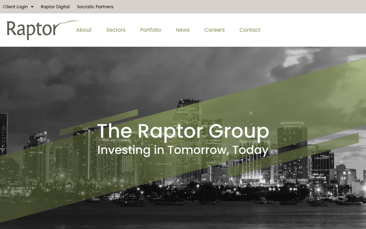 Raptor Group website preview
