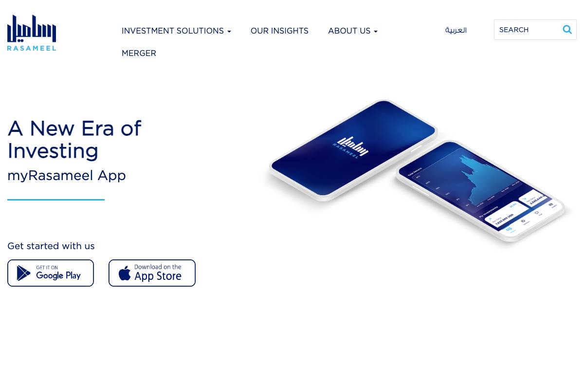 Rasameel Investment Company website preview