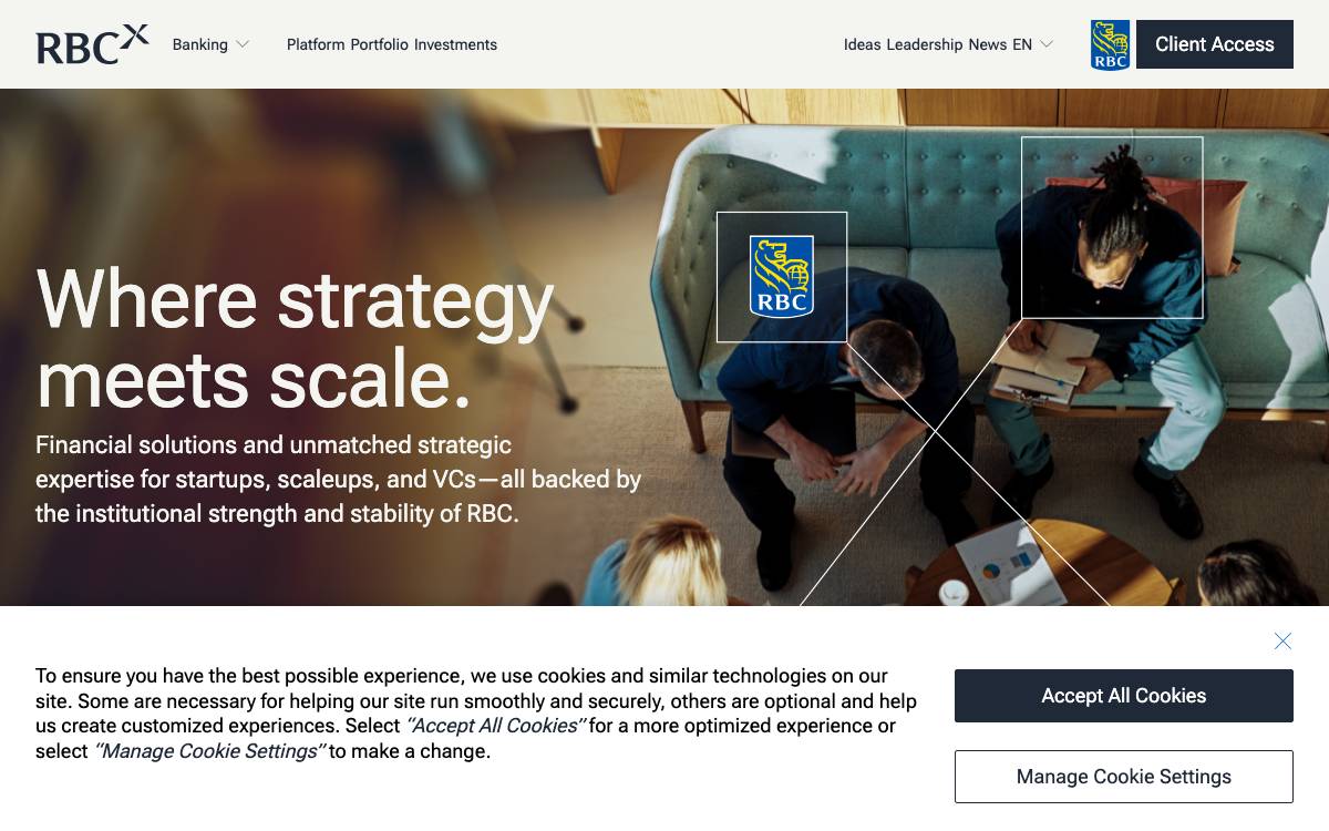 RBCx website preview
