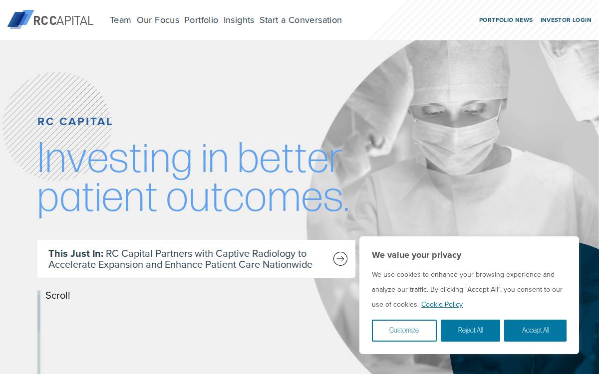 RC Capital website preview