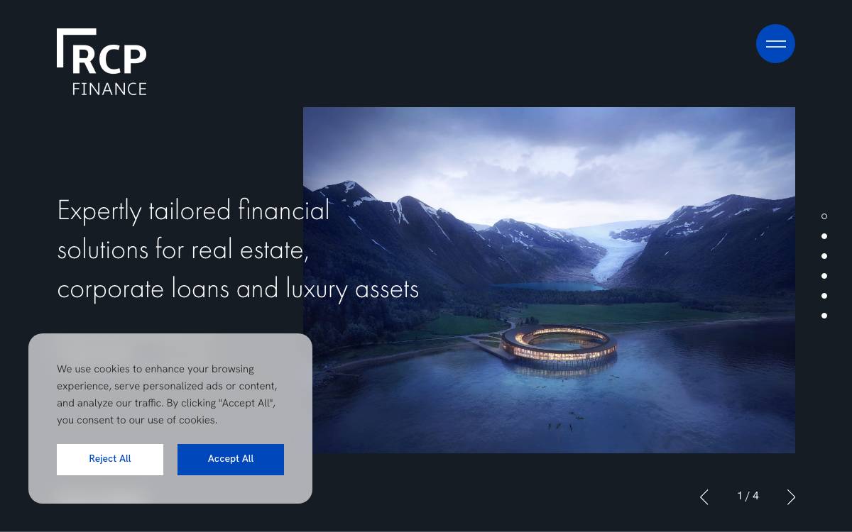 RCP Finance website preview