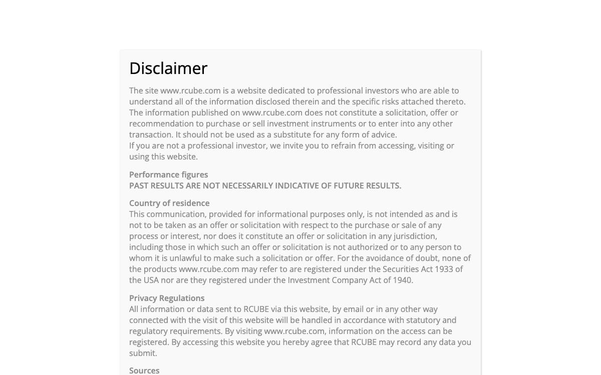 Rcube Asset Management website preview
