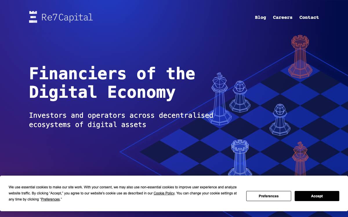 Re7 Capital website preview