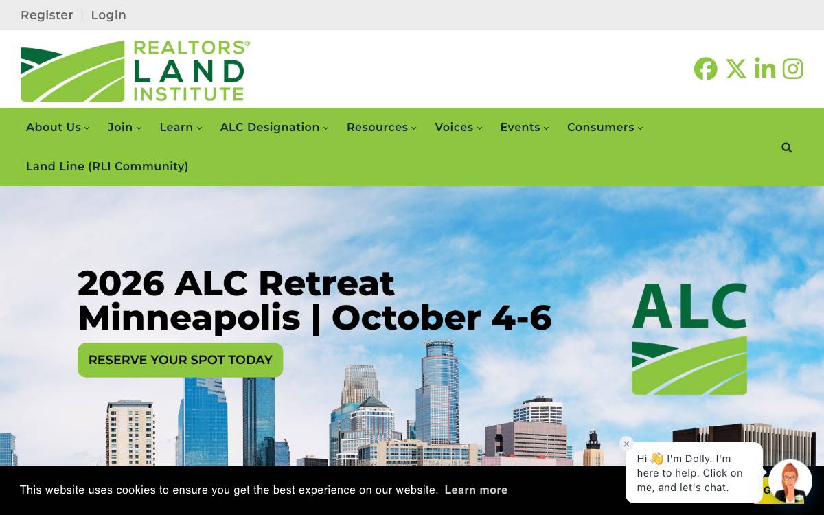 Realtors Land Institute website preview