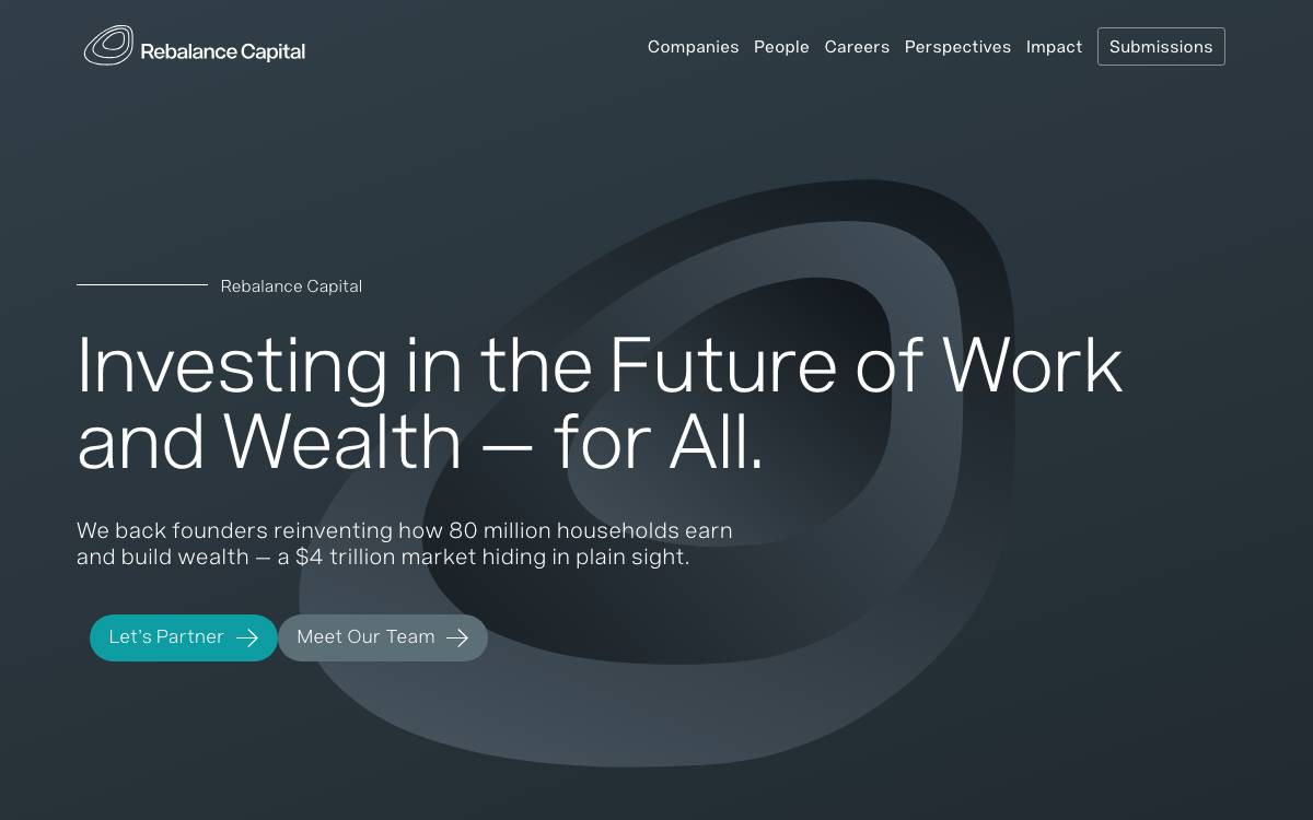Rebalance Capital Ventures website preview