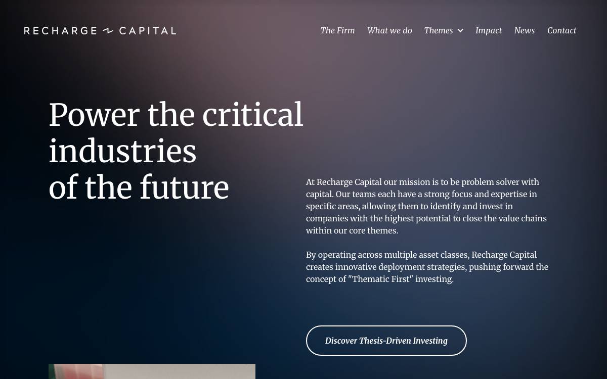 Recharge Thematic Ventures Management Llc website preview