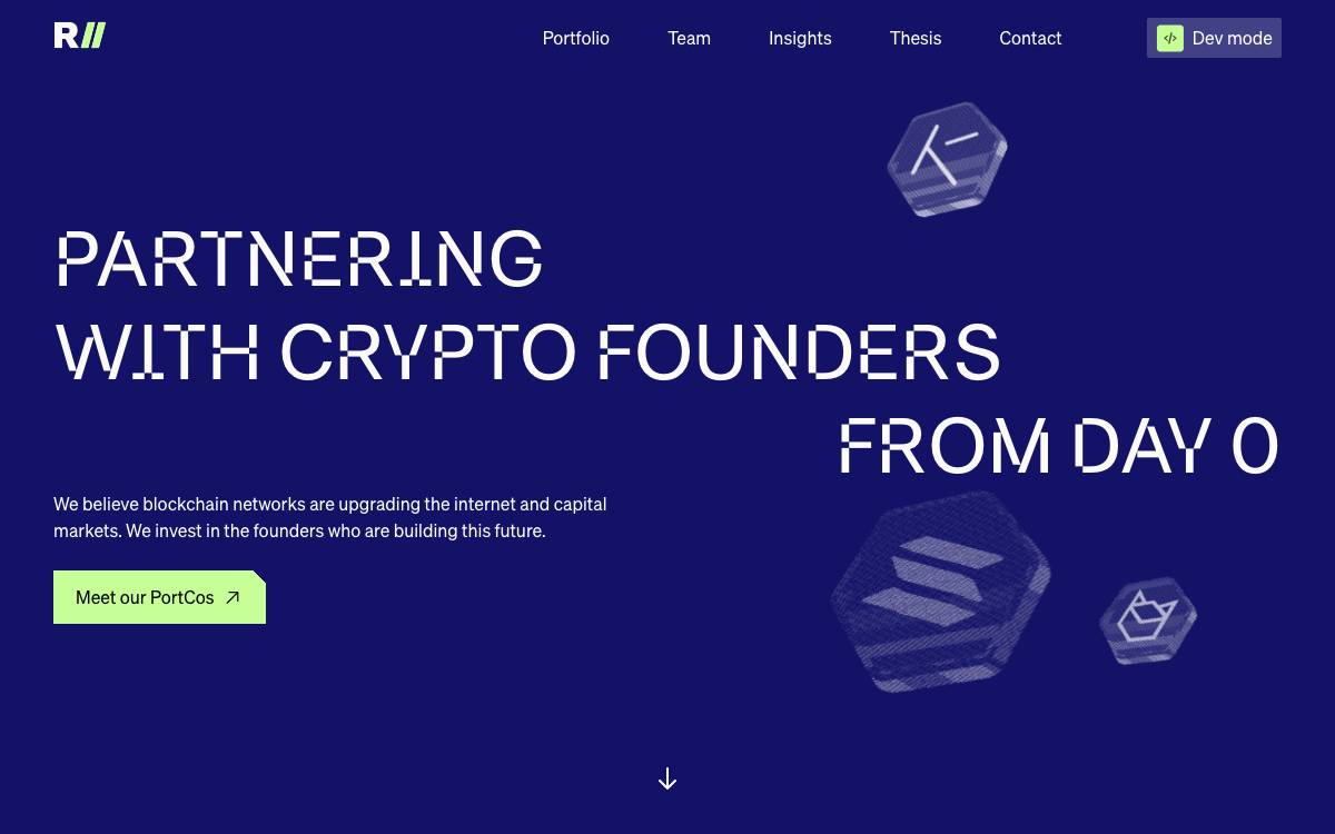 Reciprocal Ventures website preview