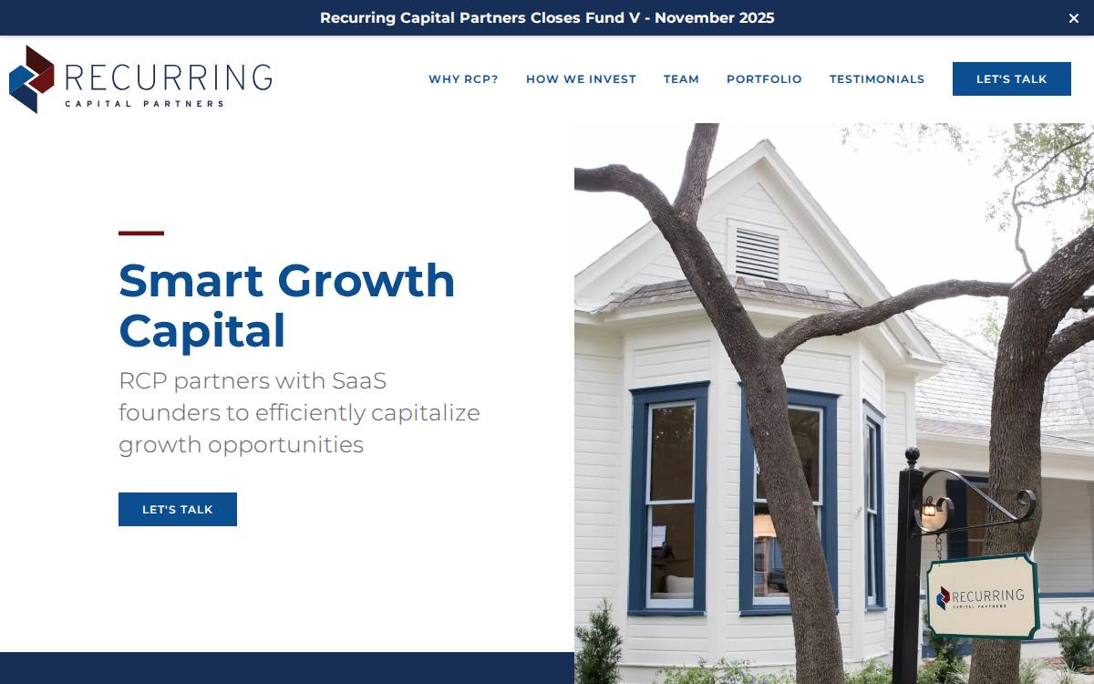 Recurring Capital Partners website preview