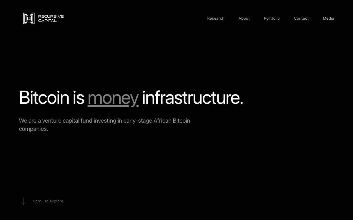 Recursive Capital website preview