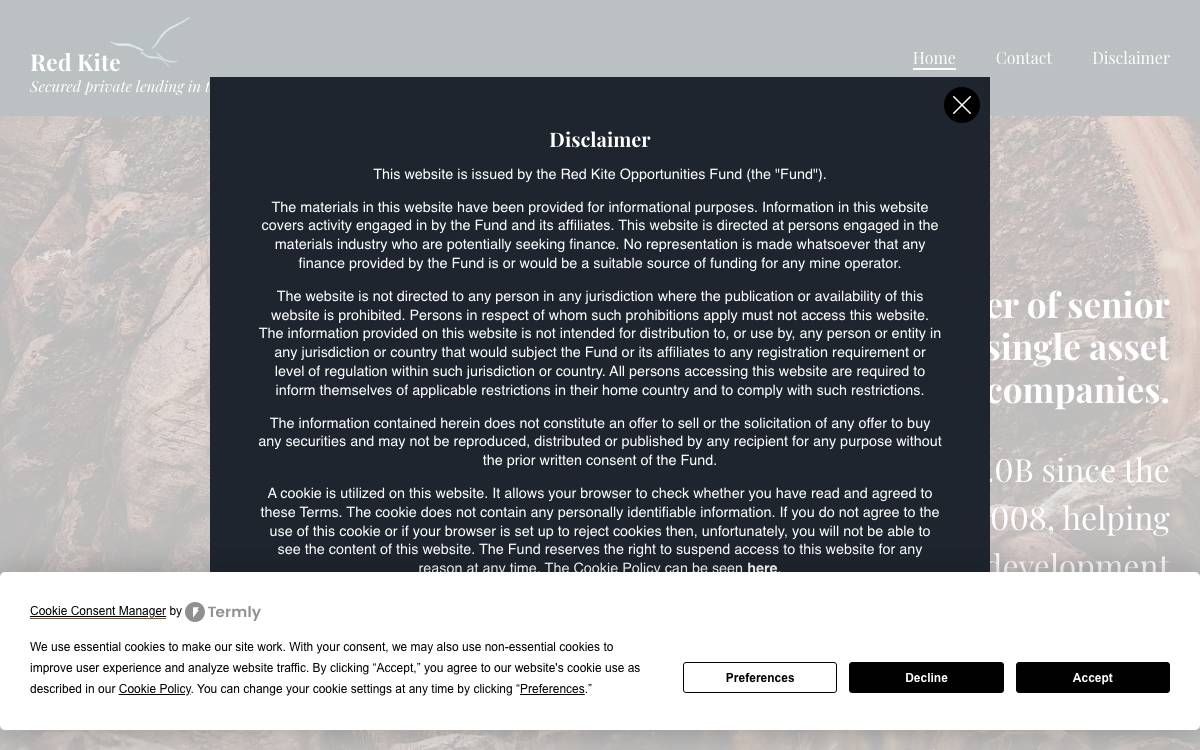 Red Kite website preview