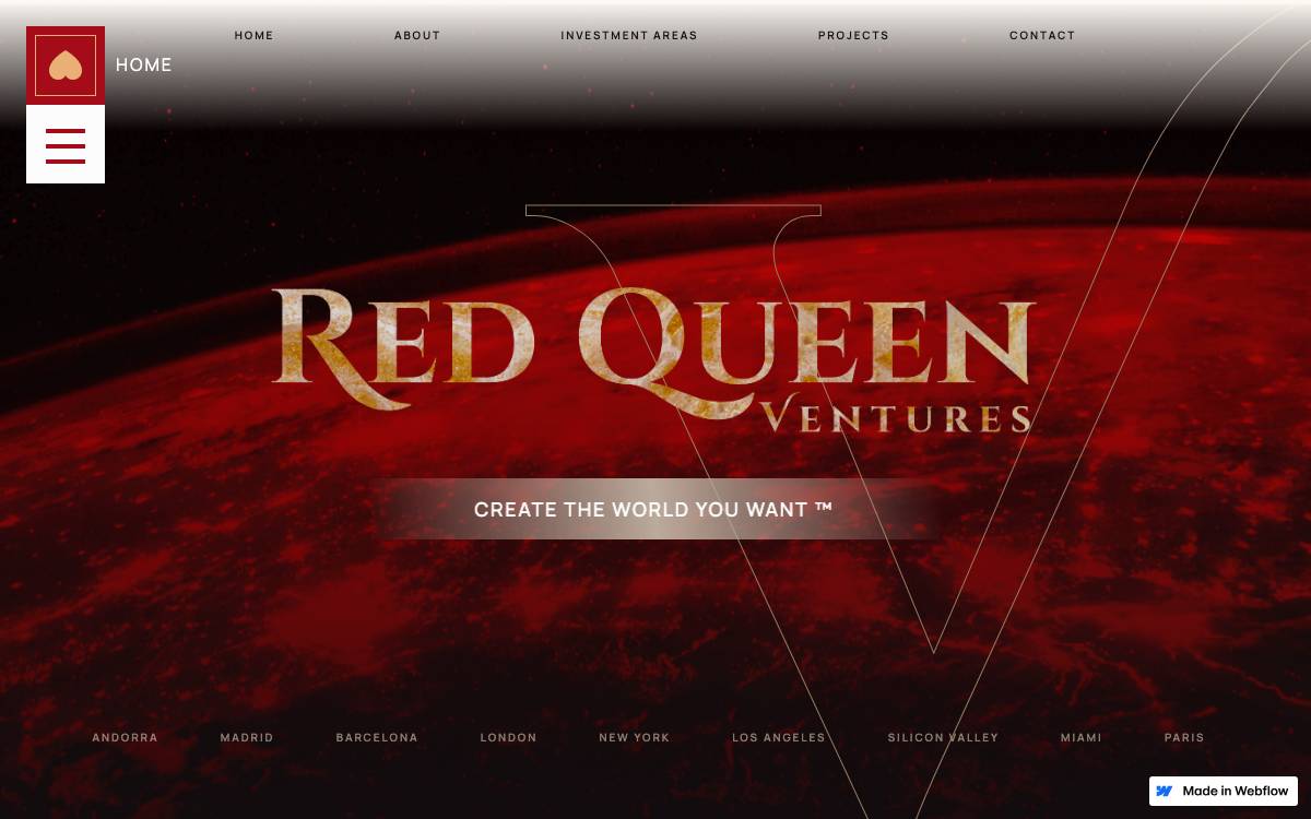 Red Queen Ventures website preview