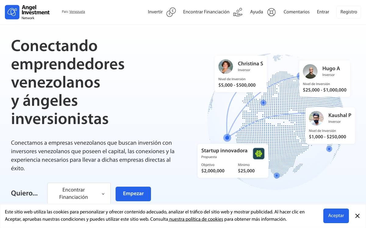 Red Venezolana de Inversiones website preview