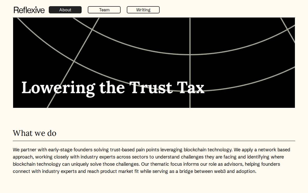 Reflexive Capital website preview